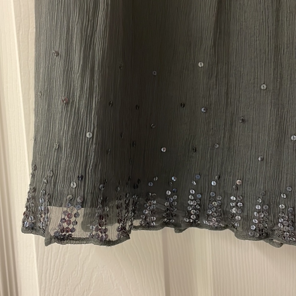 J.Crew Petite Dark Gray Silk Skirt – Size 2P - Picture 2 of 4